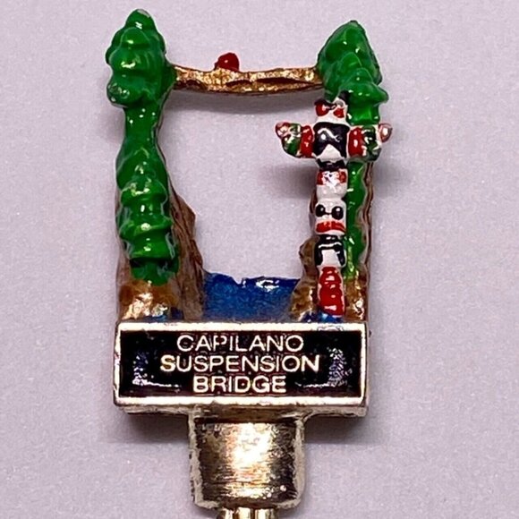 Souvenir Spoon Capalino Suspension Bridge Great Britain B.C. VTG Collectible - Picture 5 of 7